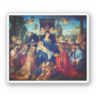 Feast of the Rosary - Albrecht Dürer, 1506 Aufkleber