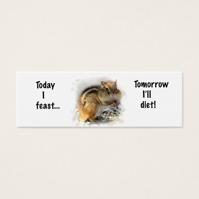 Feasting-Chipmunk-Lesezeichen (Vorderseite)