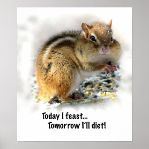 Feasting Chipmunk Poster