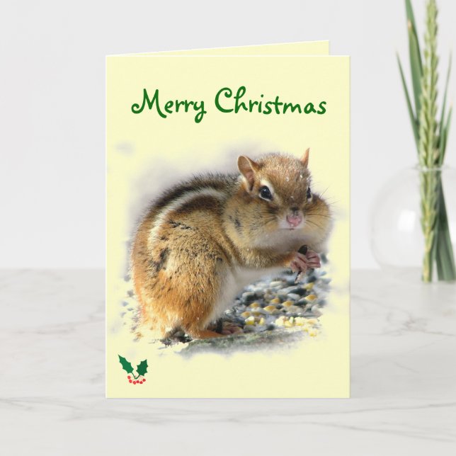 Feasting Chipmunk Weihnachten (Vorderseite)