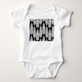 Feathboho: Schwarzweißmuster Baby Strampler