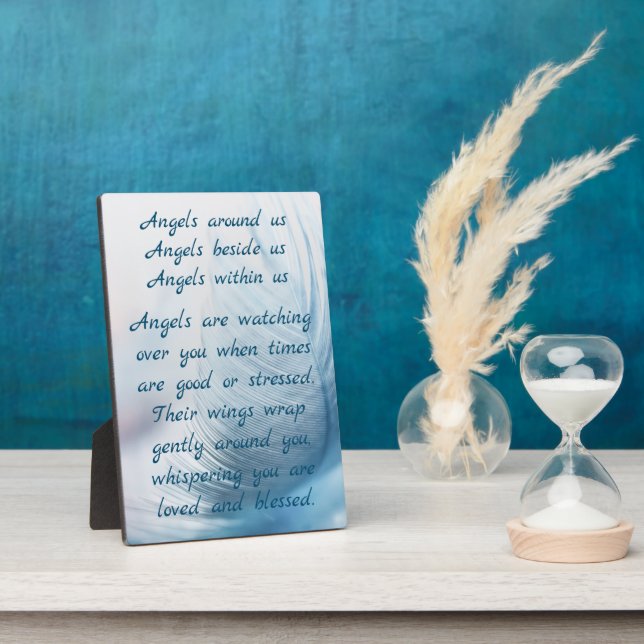 Feather Angels schauen über uns und segnen Fotoplatte (Seite)