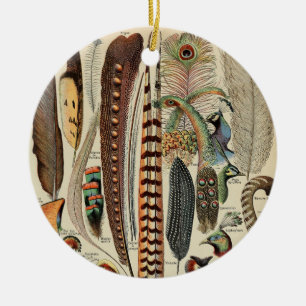 Feather Bird Wildlife Antique Feathers Keramik Ornament