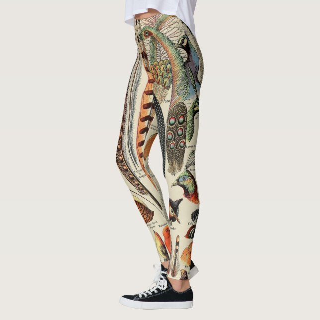 Feather Bird Wildlife Antique Feathers Leggings (Links)