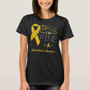 Feather Birds I'm Fine Endometriose Awareness T-Shirt