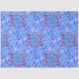 Feather blue paper seidenpapier