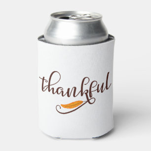 Feather Boho Native Thankful Typografy Dosenkühler