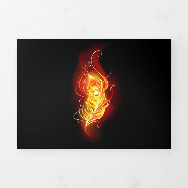 Feather Dreifach Gefaltete Karte (Cover)