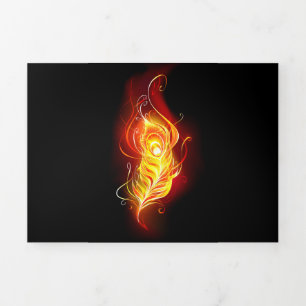 Feather Dreifach Gefaltete Urlaubskarte