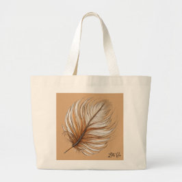 "Feather Elegance Tote Bag" Jumbo Stoffbeutel