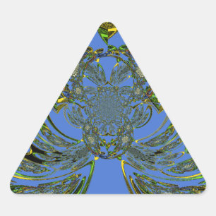 Feather Fish Dreieckiger Aufkleber