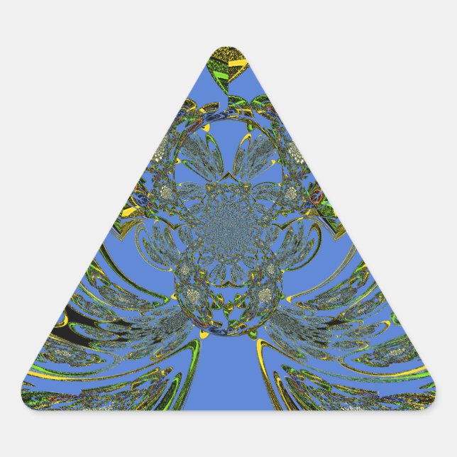 Feather Fish Dreieckiger Aufkleber (Vorderseite)