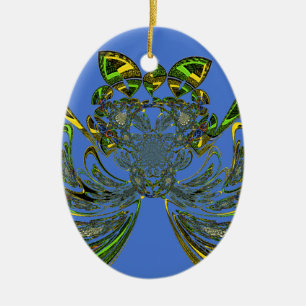 Feather Fish Keramik Ornament