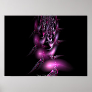 Feather Flight by Pinks by Kitty Ann Poster