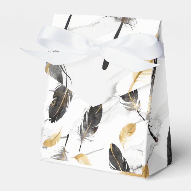 "Feather Grace Gift Bag with Lid" Geschenkschachtel (Vorderseite)