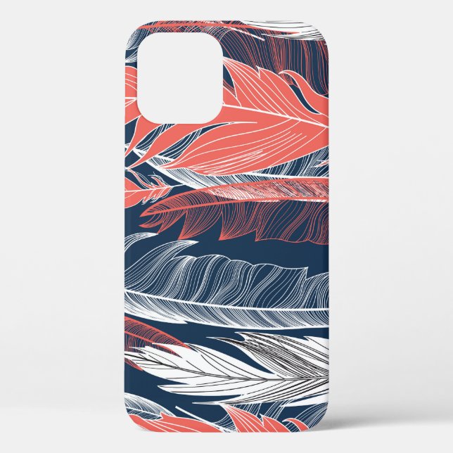 Feather Graphics, schönes nahtloses Muster. Case-Mate iPhone Hülle (Rückseite)