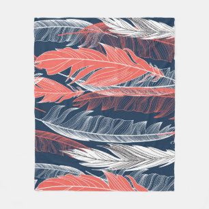 Feather Graphics, schönes nahtloses Muster. Fleecedecke