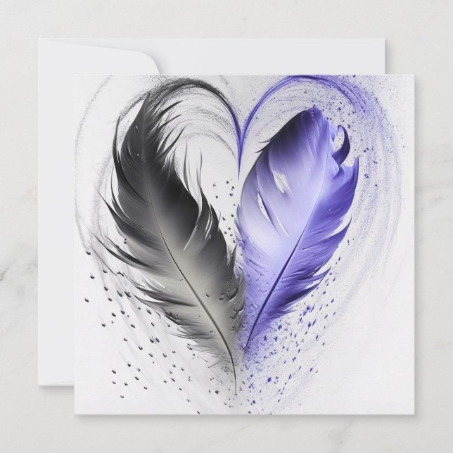Feather Heart - Indigo (Vorderseite)