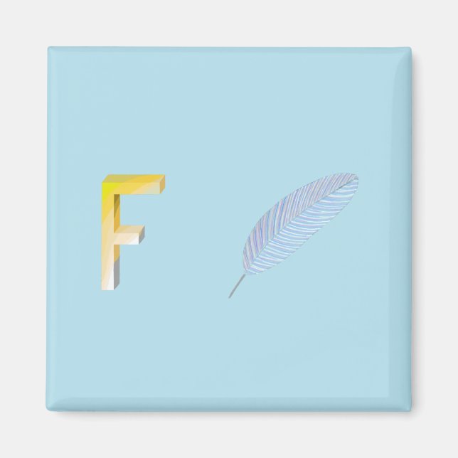 Feather Kühlschrankmagnet Magnet (Vorne)