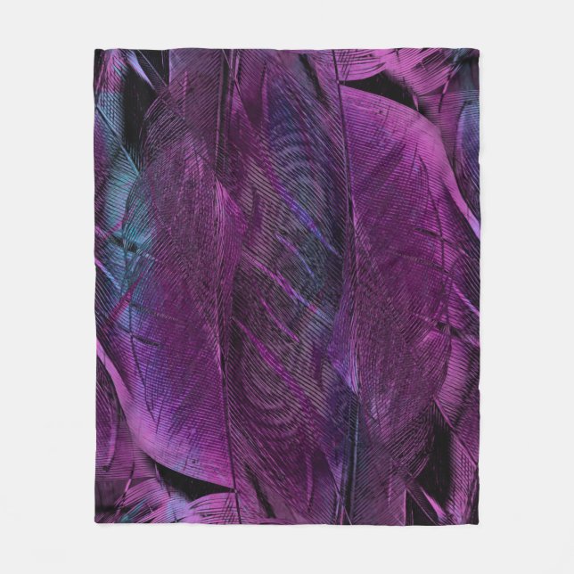 Feather Muster Textur Fleecedecke (Vorderseite)