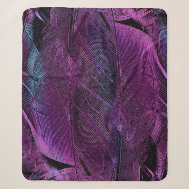 Feather Muster Textur Sherpadecke (Vorderseite)