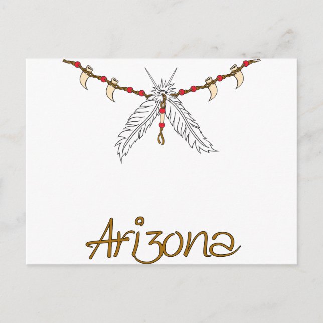 Feather Necklace Postkarte (Vorderseite)