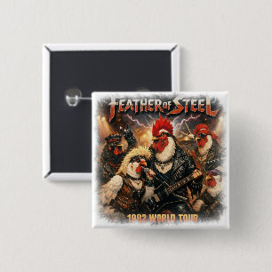 Feather of Steel – 1982 World Tour Heavy Metal Button