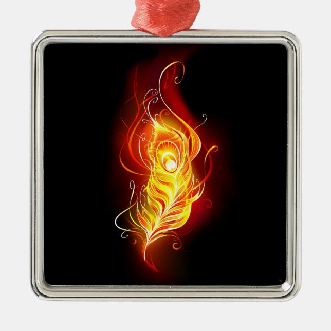 Feather Ornament Aus Metall (Vorne)