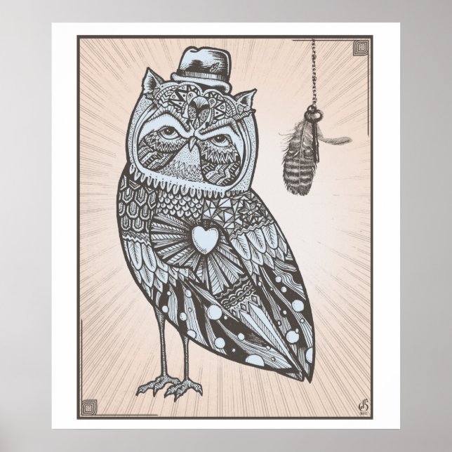 FEather Owl Poster (Vorne)