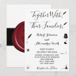 Feather Pen & Inkwell Wedding Einladung