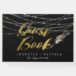 Feather Pen String Lights Personalisiert Wedding Gästebuch
