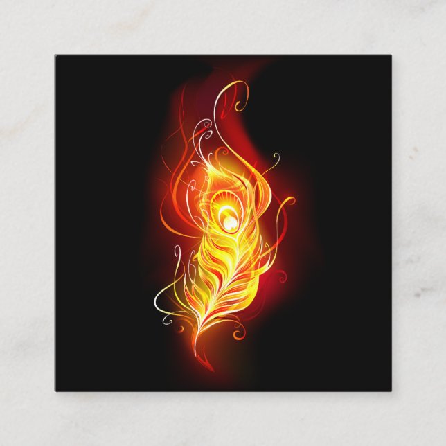 Feather Quadratische Visitenkarte (Vorderseite)