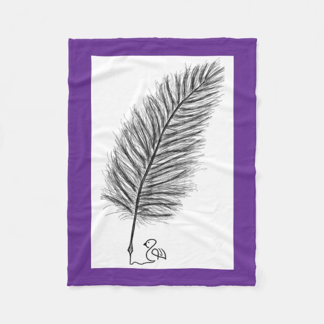Feather Quill die Stimme der Gedanken und Emotione Fleecedecke (Vorderseite)