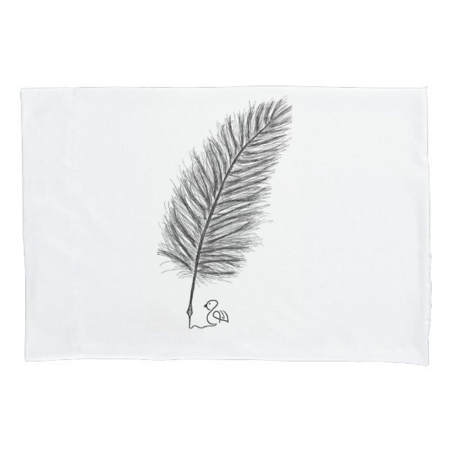 Feather Quill die Stimme der Gedanken und Emotione Kissenbezug (Vorderseite)