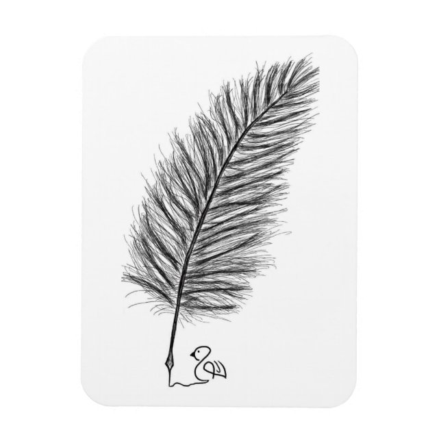 Feather Quill die Stimme der Gedanken und Emotione Magnet (Vertikal)