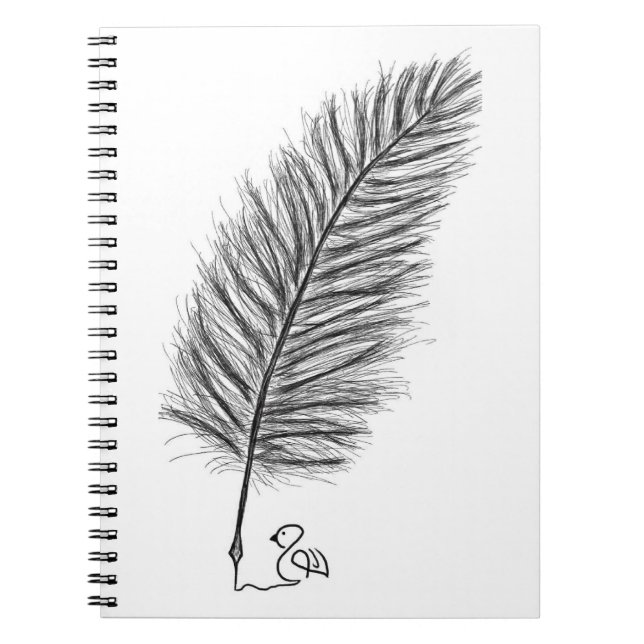 Feather Quill die Stimme der Gedanken und Emotione Notizblock (Vorderseite)