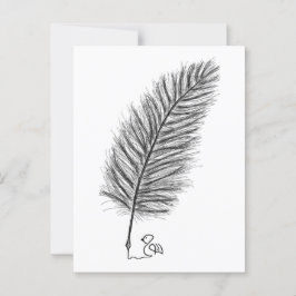Feather Quill die Stimme der Gedanken und Emotione Postkarte