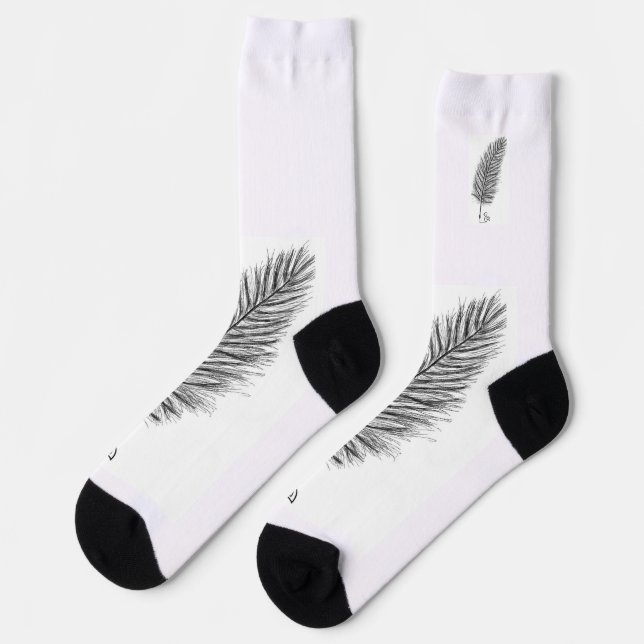 Feather Quill die Stimme der Gedanken und Emotione Socken (Linkes Detail)