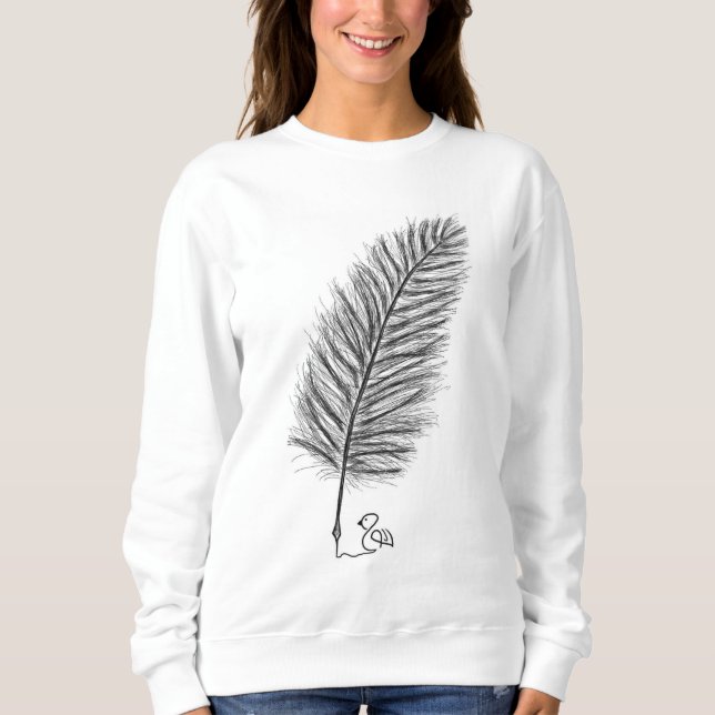 Feather Quill die Stimme der Gedanken und Emotione Sweatshirt (Vorderseite)