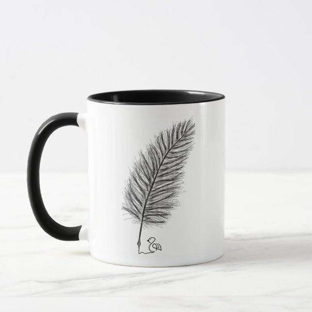 Feather Quill die Stimme der Gedanken und Emotione Tasse (Links)