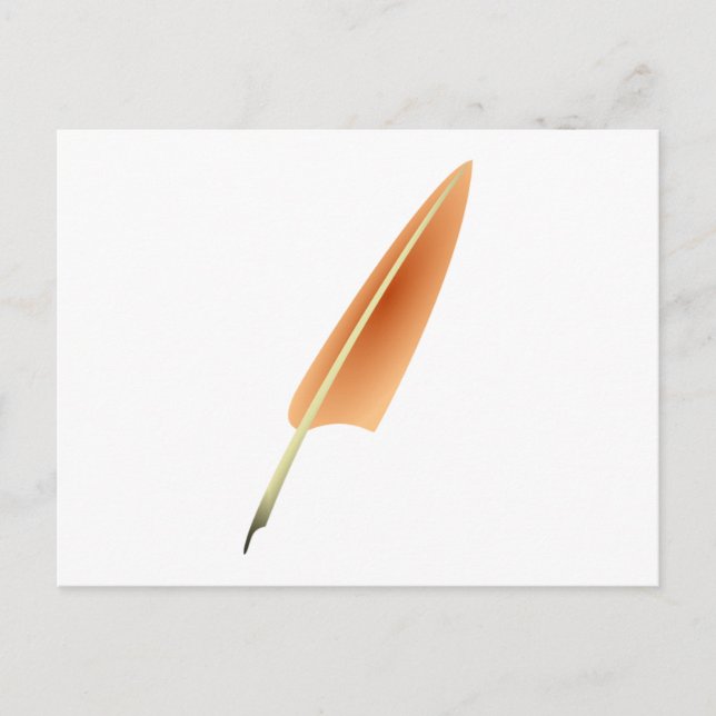Feather Quill Pen Postkarte (Vorderseite)