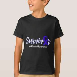 Feather Ribbon Ataxia Sensibilisierung Geschenke T-Shirt