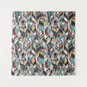 Feather seamless pattern wandteppich