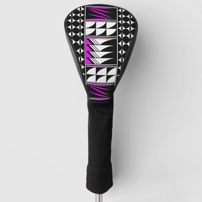 Feather Segen in rosa Golf Head Cover Headcover (Vorderseite)