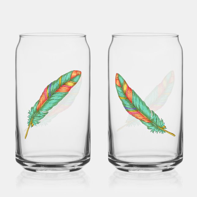 Feather Soda Glas (Vorderseite)