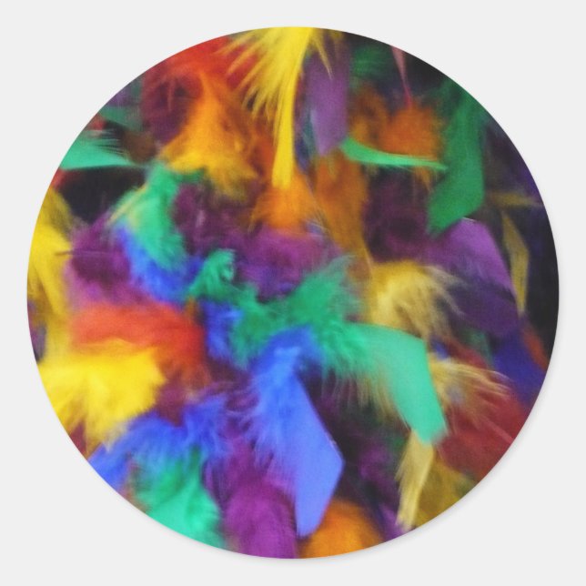 Feather soft runder aufkleber (Vorderseite)