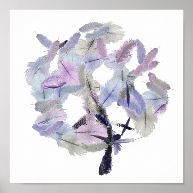 Feather Tree Art Poster (Vorne)