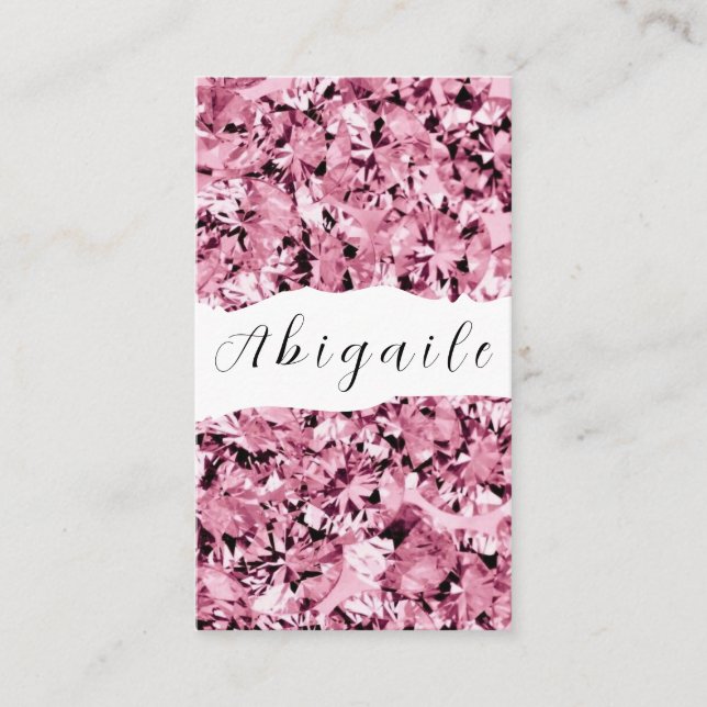 Feather Vector Nahtlose Vintage Diamanten Visitenkarte (Vorderseite)