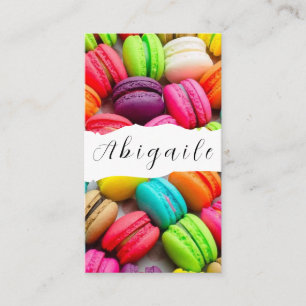Feather Vector Nahtlose Vintage Macarons Visitenkarte