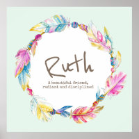 Feather Wasserfarbe Name bedeutet Ruth